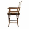 Whitecap Teak Newport Director's Chair with Natural Fabric Seat 60044